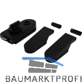 Beschlagsgarnitur Studio Rondo WC, Alu schwarz matt RAL 9005 (10.106)