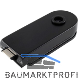 Schloss Studio Rondo unversperrbar, Glas 8 mm,Alu schwarz matt RAL 9005 (10.200)