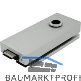 Schloss Studio 1121 unversperrbar, Glas 8 mm, Alu silber eloxiert (10.150)