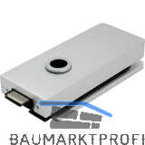 Schloss Studio 1121 unversperrbar, Glas 8 mm, Alu silber eloxiert (10.149)