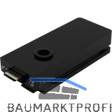 Schloss Studio 1121 unversperrbar, Glas 8 mm, Alu schwarz RAL 9005 (10.149)