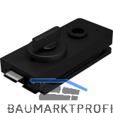 Schloss Studio 1121 WC m. Riegelolive, Glas 8 mm, Alu schwarz RAL 9005 (10.154)