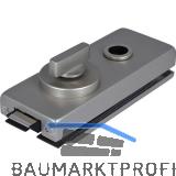 Schloss Studio Classic WC m. Riegelolive, Glas 8 mm, Edelstahl-Effekt (10.006)