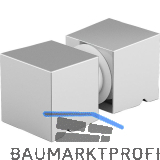 DORMA-Glas Duscht�rknopf eckig, 32 x 32 mm, Aluminium glanzverchromt