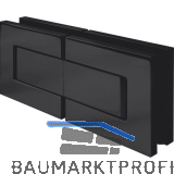 DORMA-Glas Duscht�rband MORANO S1 180� Glas-Glas, Messing schwarz matt RAL 9005