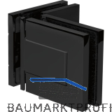 DORMA-Glas Duscht�rband MORANO S1 90� Glas-Glas, Messing schwarz matt RAL 9005