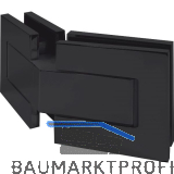 DORMA-Glas Duscht�rband MORANO S1 135� Glas-Glas, Messing schwarz matt RAL 9005