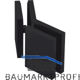 DORMA-Glas Winkelverbinder 135�Glas-Glas MORANO S1,S1XL/TANORA S1,S2,schwarz