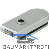 Schloss Studio Rondo unversperrbar, Glas 8 mm, silber eloxiert (10.201)