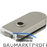 Schloss Studio Rondo unversperrbar, Glas 8 mm, Edelstahl-Effekt (10.201)