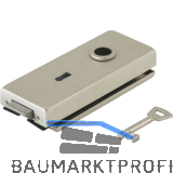 Schloss Studio Classic BB m. 2 Schl�sseln, Glas 8 mm, Edelstahl-Effekt (10.004)