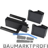 Beschlagsgarnitur Classic, unversperrbar, Aluminium schwarz RAL 9005