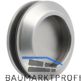 KWS Schiebet�rmuschelpaar 5250 rund, Glasst�rke 8 - 13 mm, Alu silber eloxiert