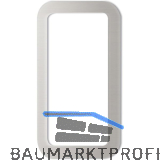 Muschelgriff eckig 120x65mm, selbstklebend, Aluminium silber eloxiert