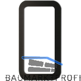 Muschelgriff eckig 120x65mm, selbstklebend, Aluminium schwarz matt