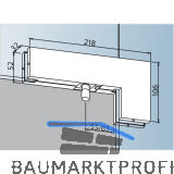 Winkeloberlichtbeschlag PT 40 mit Zapfen � 15 mm, 10 mm, Edelstahl (03.140)