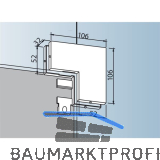 Winkelverbindung PT 60, Glas 10 mm, Aluminium silber eloxiert (03.150)
