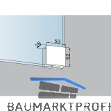 DORMA-Glas Eckhalterung PT 91, silber eloxiert