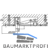 DORMA-Glas Oberes Lager PT 21 m. hochdrehbarem Bolzen �15 mm, Edelstahl (01.118)