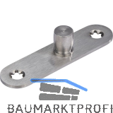 DORMA-Glas Zapfen PT 24, � 15 mm m. Anschraublasche, Edelstahl (01.123)