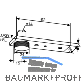 Bodenlager 01.106, silber eloxiert