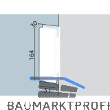 DORMA-Glas Gegenkasten GK 50 f�r Mittel und Eckschloss, silber eloxiert 03.224