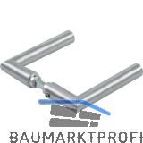 DORMA-Glas Dr�ckerpaar 10.328, L-Form, 8 mm, silber eloxiert