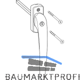 HAUTAU ATRIUM HKS Drehgriff 201 EG-S, Einlassgetriebe sperrbar, Alu wei� RAL9016