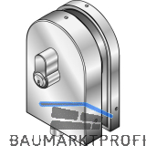 DORMA-Glas Eckschloss Prestige, PZ-vorgerichtet, 8 - 12 mm, (21.448) Edelstahl