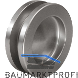 Muschelgriffpaar rund � 65mm, f�r TS 8-10 / 38-45mm, Aluminium Edelstahl Effekt