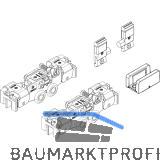 DORMA-Glas Muto 80 Beschlagset Glas 8-13,5 mm ohne Laufschiene silber