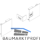 DORMA-Glas Muto 80 Abdeckkappen Wand-/Deckenmontage Aluminium silber eloxiert