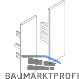 DORMA-Glas Muto 80 Abdeckkappen Seitenteilprofil Aluminium silber eloxiert