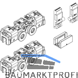 DORMA-Glas Muto 150 Beschlagset Glas 8-13,5 mm ohne Laufschiene Edelstahl-Effekt