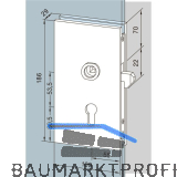 DORMA-Glas Schiebet�rschloss 05.202, Alu silber eloxiert