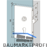 DORMA-Glas Schiebet�rschloss 05.202 Edelstahl-Effekt