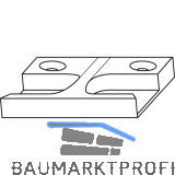 GU-966 mZ Schlie�platte, Schema C, neben Stulp schraubbar, Sonder, Zink silber