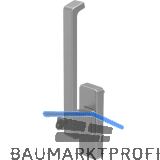 GU-966 Getriebe-Drehgriff DIRIGENT, sperrbar, Aussperrsicherung, silber, rechts