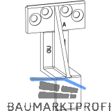 GU-966 Halter f�r Abdeckschiene unten P1602/P1607, Kunststoff schwarz