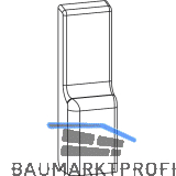 GU-966/150 Abdeckkappe f�r Laufwagen links, Kunststoff wei� RAL 9016