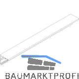 DORMA-Glas Muto 80 Laufschiene auf Ma� Wandmontage Edelstahl-Effekt