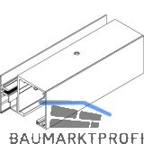 DORMA-Glas Muto 150 Seitenteilprofil auf Ma� Glas 8-13,5 mm Alu silber eloxiert