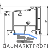 T�rschwelle BTS 68, 68 x 54 mm, 6 m, silber eloxiert/Einlage Kunststoff schwarz