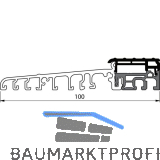 Balkont�rschwelle EIFEL TB-100, 6000 mm, silber eloxiert/grau