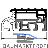 Balkont�rschwelle EIFEL TB-40, 6000 mm, silber eloxiert/schwarz