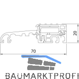 Balkont�rschwelle EIFEL TB-70, 6000 mm, silber eloxiert/schwarz