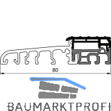 Balkont�rschwelle EIFEL TB-80, 6000 mm, silber eloxiert/schwarz