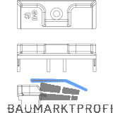 GU Schlie�platte, gegen�berliegende Beschlagsnut, 13V, silber