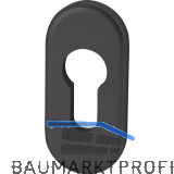 FSB Zylinderrosette 17 1757 oval, Aluminium schwarz matt