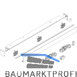 DORMA-GLAS Muto 80 Beschlagset Glas Deckenmontage L=2880 mm silber